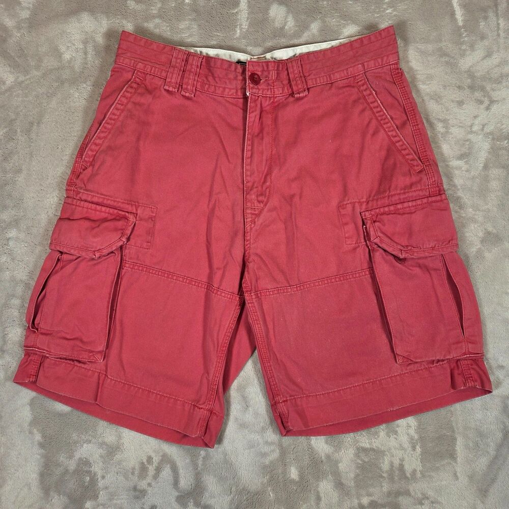 Vintage Polo Ralph Lauren Cargo Shorts Men’s 33 Pink Chino Utility Casual